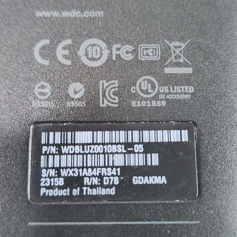 WD My Passport for Mac 1TB USB 3.0 Portable External HDD Silver TESTED. - Picture 6 of 8